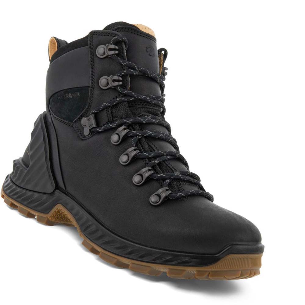 Women's Ecco Exohike Retro Hiker Boots Black | Canada 10EBC